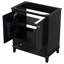 Meuble-lavabo 30 po sans lavabo, base seulement, armoire de salle de bain multifonctionnelle avec portes et tiroir, structure solide et panneau en bois aggloméré-1432911817-1432911819
