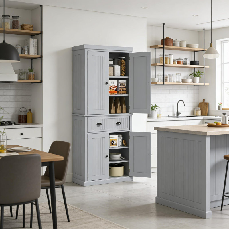 Armoire haute, armoire de rangement pour vestibule, armoire de cuisine
