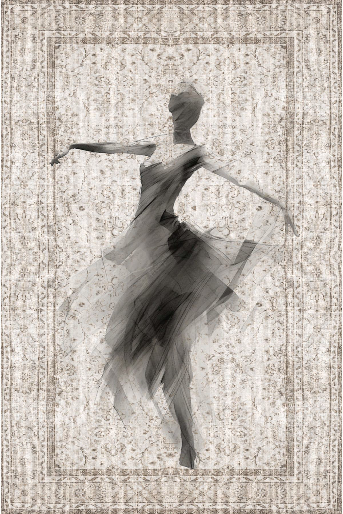 Bloomsbury Market Ballet Woman Figure Vintage Woven Base Decorative Rug ...