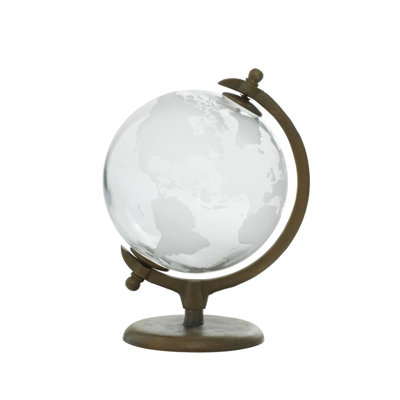 Linderman Aluminum Metal Educational/Geographic Earth Globe with Tiered Base