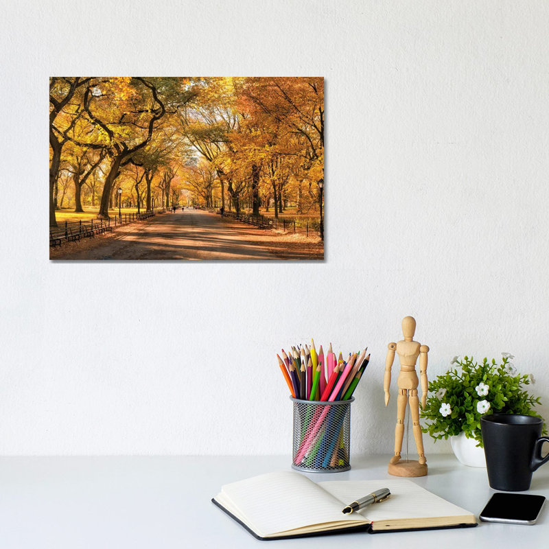 Autumn Colors In Central Park, New York City, USA by Jan Becke - Wrapped Canvas Print, 20.32 cm H x 30.48 cm W