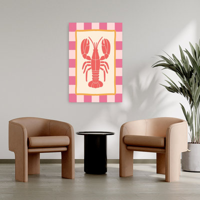 «Retro Lobster», impression d'art rétro