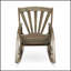 Chaise berçante inclinable en bois franc durable avec design à lattes classique pour une utilisation intérieure et extérieure