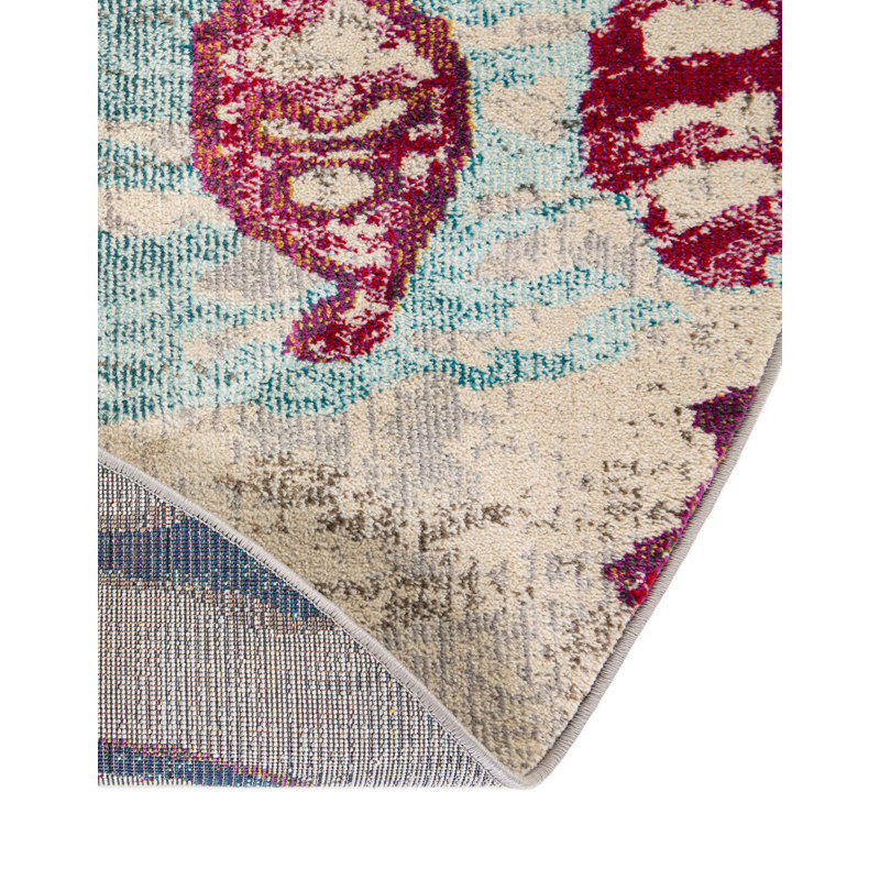 Washable Indoor Rug, Round 7'1"