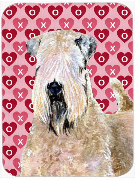 Planche à découper en verre st valentin caroline Wheaten Terrier