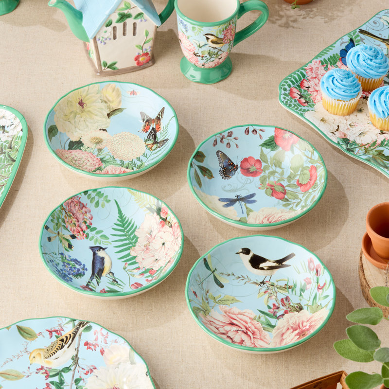 Ensemble de 4 bols à soupe Flora 8 po x 2 po