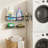 5-Piece Black Hanging Shower Caddy Set - Adhesive Storage with Shelves, Soap Holders & Hook