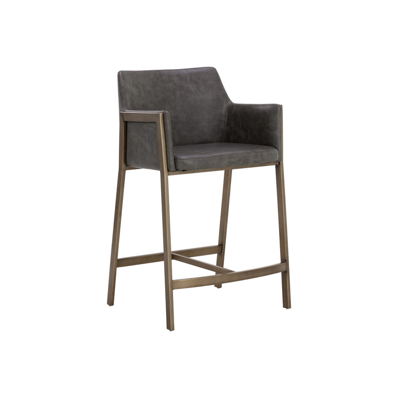 BERNADETTE BARSTOOL - BRAVO ADMIRAL, Counter Stool (26" Seat Height), Kendall Gray