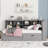 Maiocco Wooden Daybed with 2 Drawers, Storage Shelf and USB Charging Ports-90999543-90999537