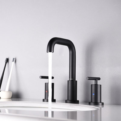Widespread 2 Handles Bathroom Faucet with Water Supply Lines