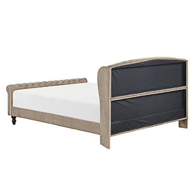 Upholstered Wingback Headboard Platform Bed
