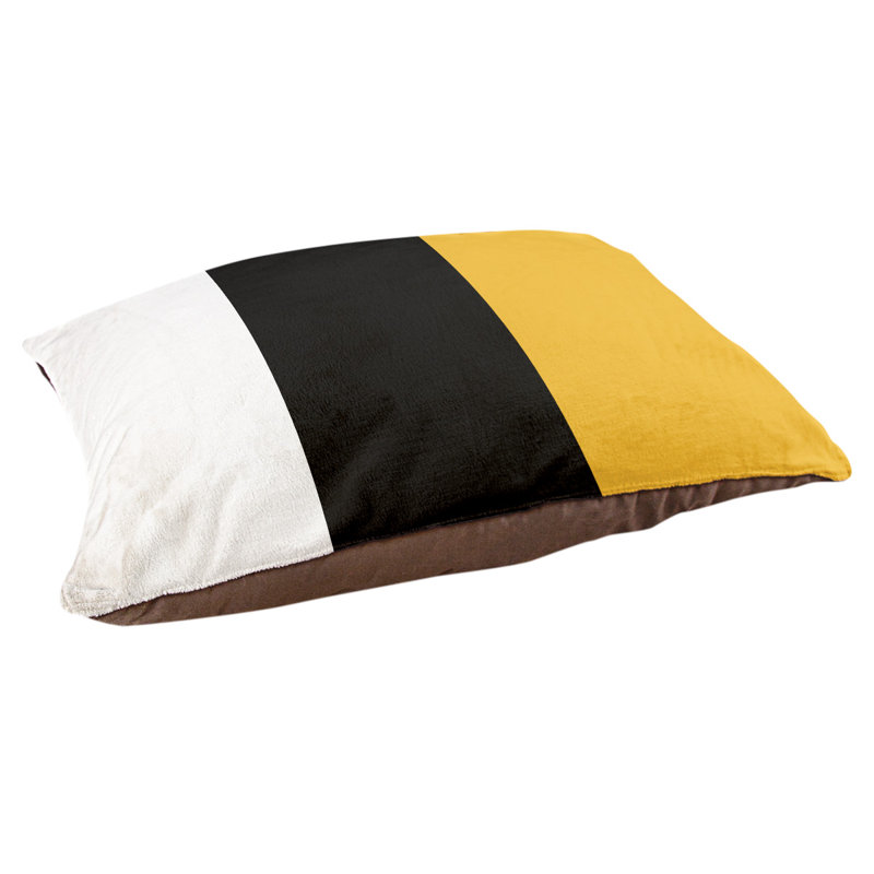 Coussin Detroit, Black Middle/Gold, Extra large (50" W x 40" D x 7" H)