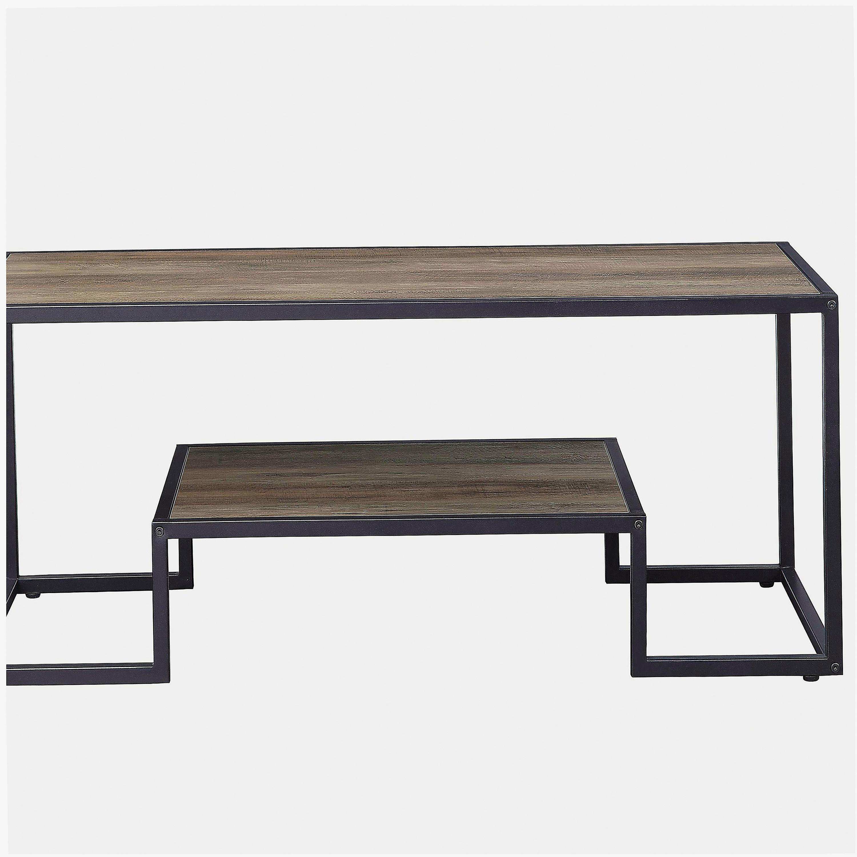Latitude Run® Vintage Oak and Black Coffee Table with Shelf | Wayfair