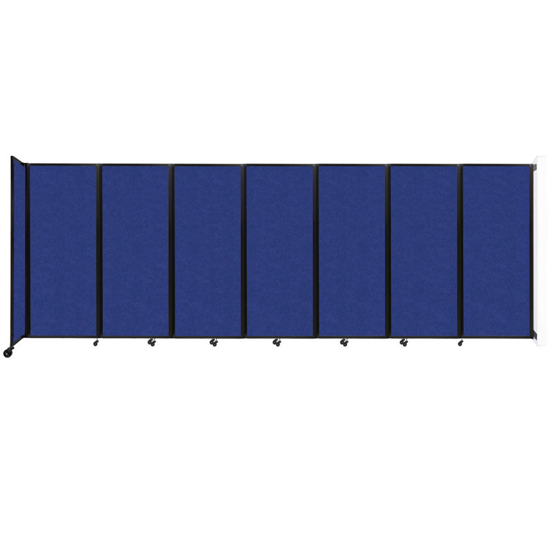 11 - Cloison pliante à panneaux, 7, Bleu, H 82 po x l 234 po x P 12 po