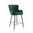 Semire Upholstered Full Back Bar & Counter Stool with Square Armrests and Metal Footrest, Luxury Bar Stool for Living Room-204509989-235720788