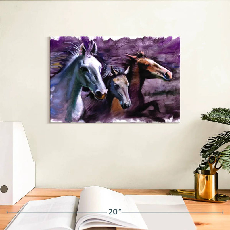Brampt 3 Horses, 8" H x 12" W