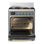Cuisinière à carburant double de 30 po avec 5 brûleurs scellés de couleur bleu-gris de Majestic III Series (propane liquide, garniture laiton)