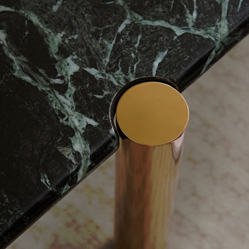 Tables basses d'appoint en faux marbre avec pieds en métal pour le bureau à domicile