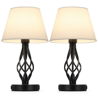 Ensemble de lampes de table 16 po noires