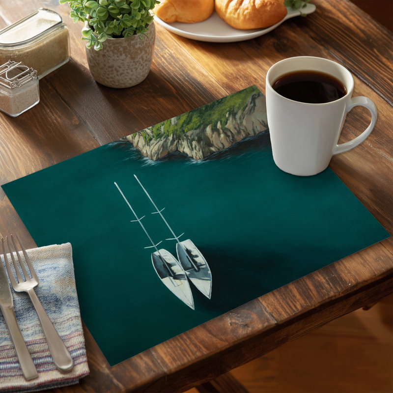 Smooth Sailing Coastal Marine Placemat | Home Decor Essential
