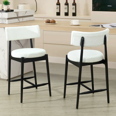 Ensemble de 2 tabourets de comptoir Mid-Century modernes