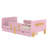 Kids Daybed Frame with Storage Drawers and Safety Guardrails,  Wood Daybed with Headboard and Hook Organizer, Pink, Twin-654134731-654134725