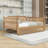Wood Daybed with Rattan Headboard and Trundle-212739877-212739864