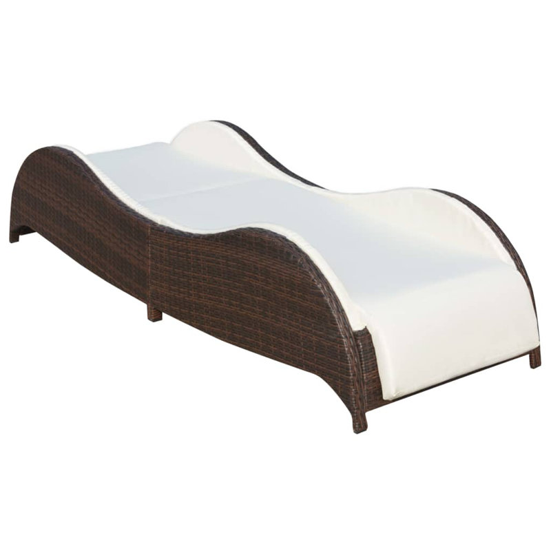 Vinton 80" Long Single chaise with Cushions, Brown