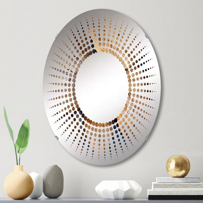Leaves Autumn Sunlight Harmony VI - Miroir décoratif Starburst-MIR114829-Ovale