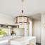 Lustre cylindrique en bois 19,7 po Ambrose-558737193
