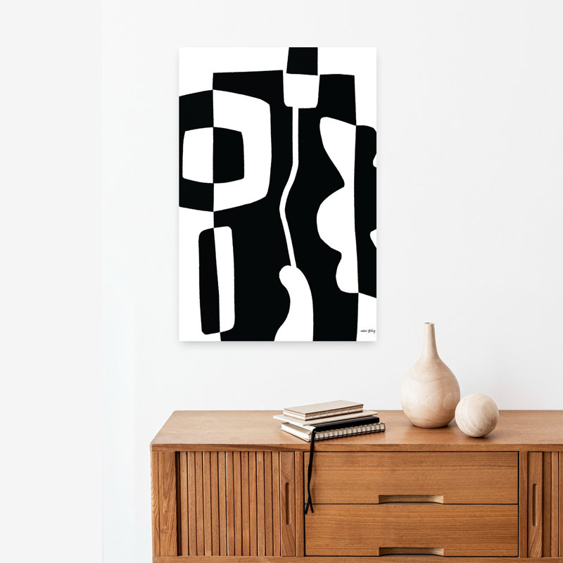 «Opposites Attirer I», art contemporain abstrait, 24" H x 16" W