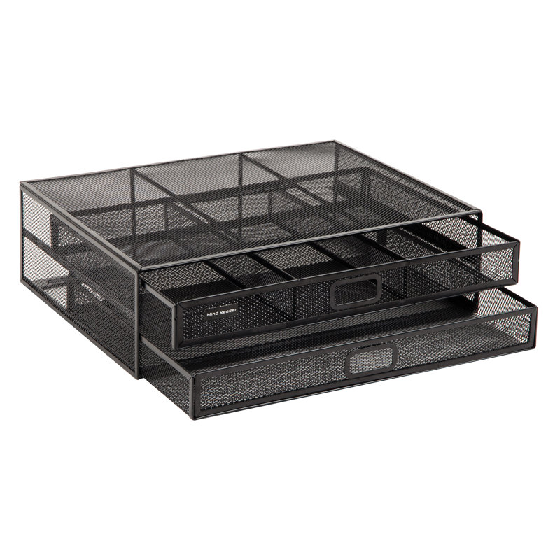 Support d'écran Mind Reader, siège d'appoint ventilé pour ordinateur portable, tiroir de rangement, bureau, maille métallique