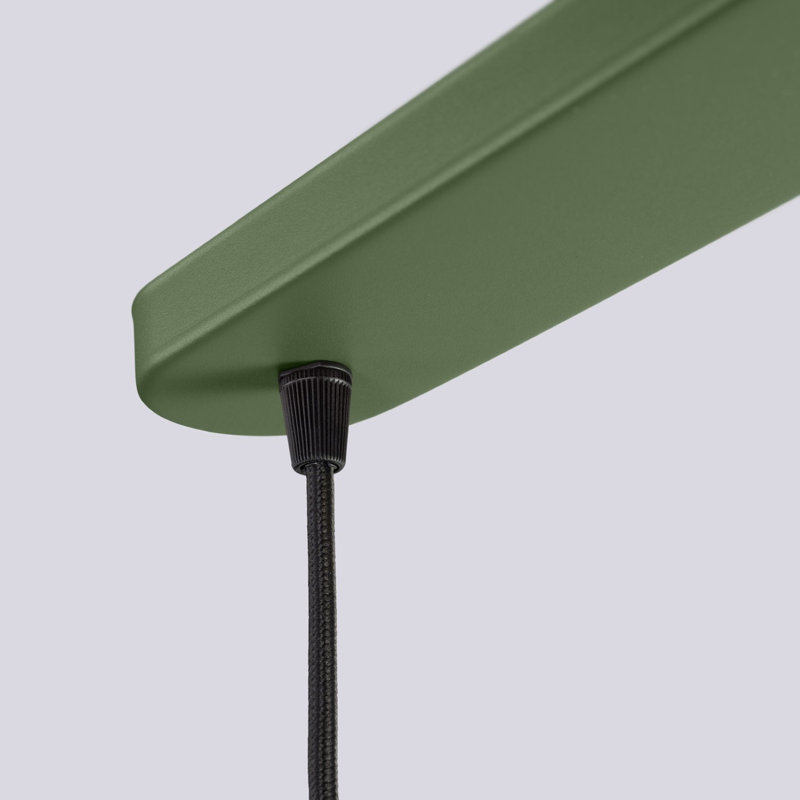 Halo - Light Brushed Nickel Pendant, 40x6x120 cm, Olive Green, 3 Lights
