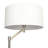 Serene Brushed Nickel Floor Lamp With Rotary Switch Metal Base White Linen Shade