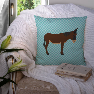Coussin décoratif extérieur zamorano-leones donkey check
