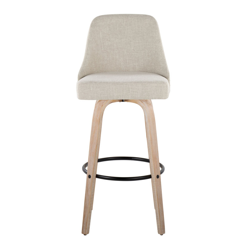 Tabouret 30 "à hauteur fixe avec pivot, Naturel, Beige