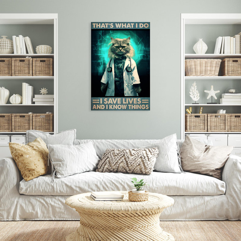 «Iyonna Cat Doctor I Save Lifes On Canvas», impression, H 20 po x l 16 po x P 1,25 po