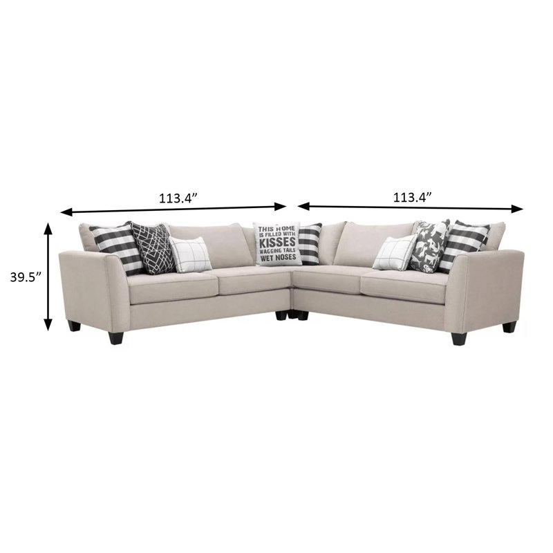 Canapé modulaire l 113,4 po, ivoire