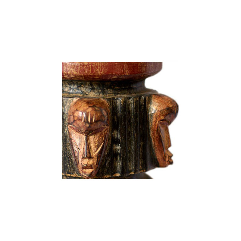 Fair Trade Wood Djembe Drum Sculpture