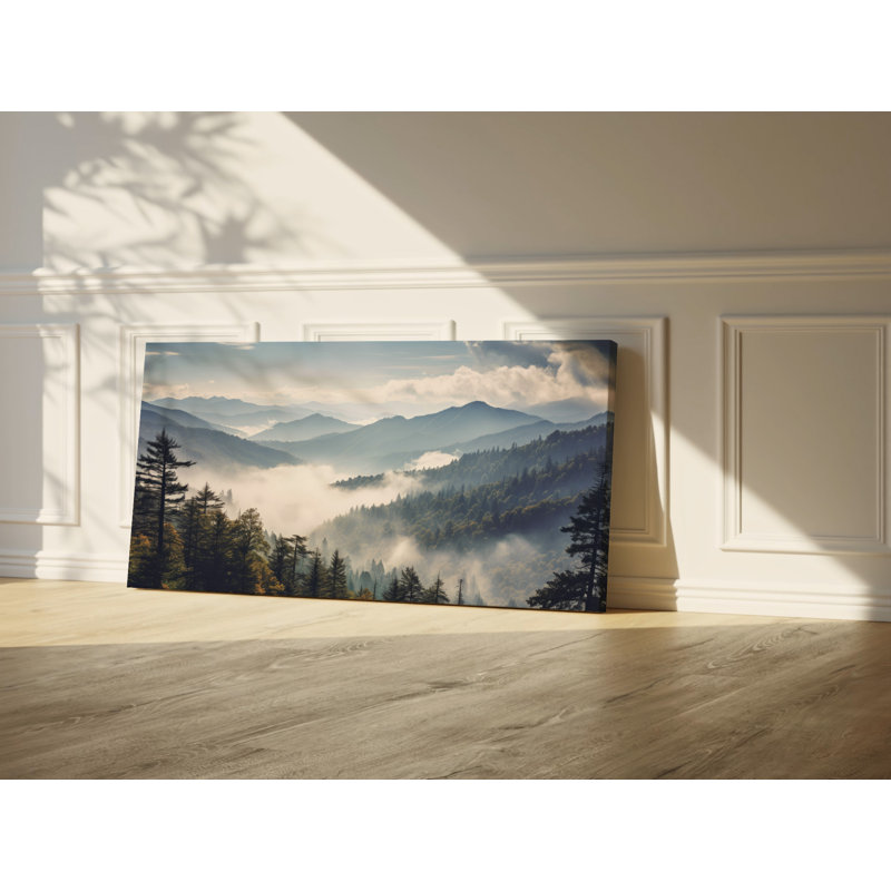 Art mural horizontal de Blue Ridge Mountain, parc national, Toile tendue, H 16 po x l 32 po