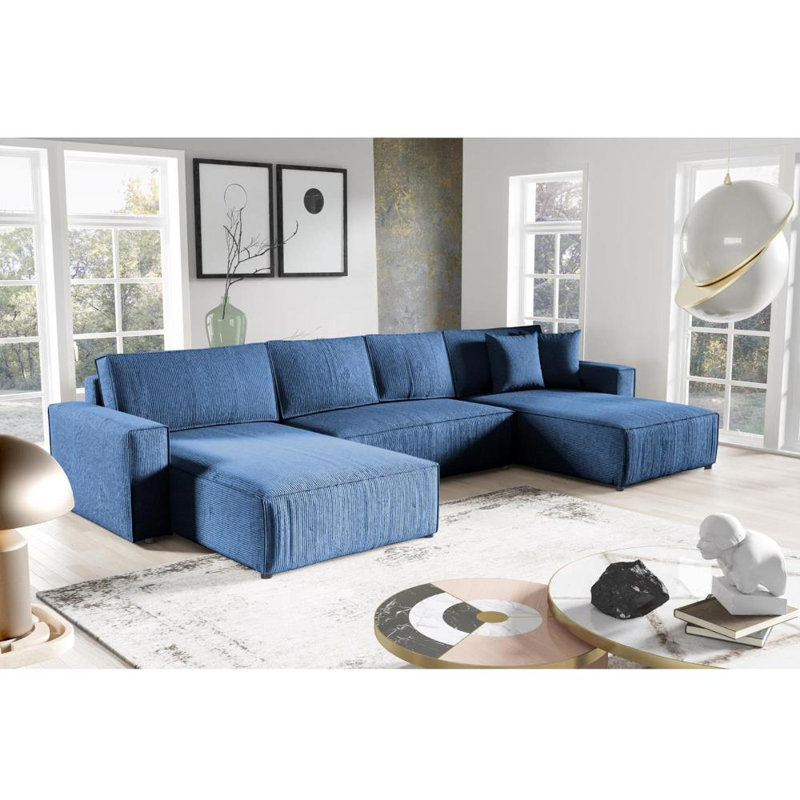 Beyazit 6 Seater Sofa Bed, Blue