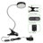 Black Plug-in LED Clip-On Desk Lamp with 5ft Cord, 360° Adjustable Gooseneck, 4000K Cool White, ETL Certified