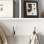Wall Mounted Coat Rack With 4 Dual Hooks And Storage Shelf For Home Elegant Wooden Entryway