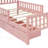 Wood Platform Bed with Guardrails on Both Sides and Two Storage Drawers-393769955-393769954