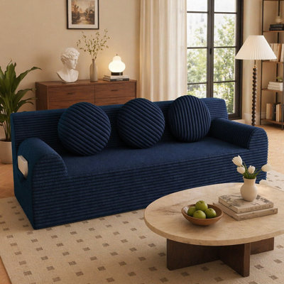 Canapé 71 po 71 po, tissu velours côtelé, sièges profonds, causeuse confortable, 1 pièce pour salon, chambre à coucher, salle de conférence, appartement