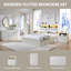 Ensemble de 2 tables de bout modernes de 25,98 po de hauteur, table de bout en bois de 21,65 po de largeur avec station de charge, tiroirs de rangement avec profil cannelé pour la chambre à coucher, blanc-1610142332-1592917403-1577884455