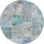 Tapis bleu/gris contemporain-352937383