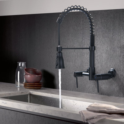 Wall Mounted Bridge Kitchen Faucet