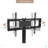 Height And Angle Adjustable Multi-Function Tempered Glass Metal Frame Floor With Lockable Wheels Mobile TV Stand, LCD/Plasma TV Bracket  2 Tier Tempered Glass Shelves For Multiple Media Devices