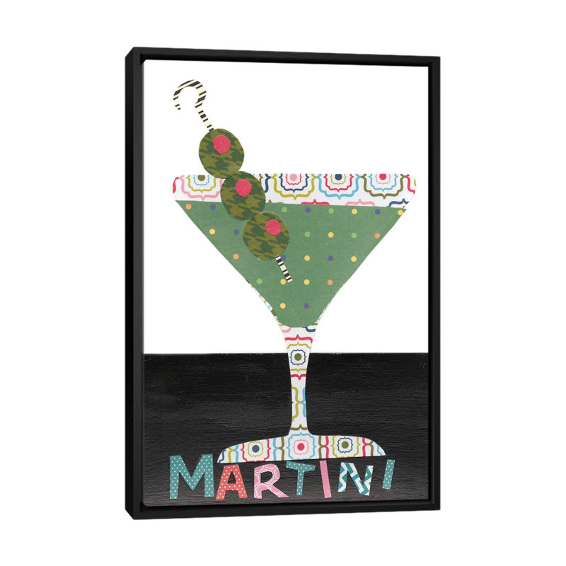 « mix me a drink ii », impression sur toile, H 60 po x l 40po x P 1,5 po, Toile avec cadre noir